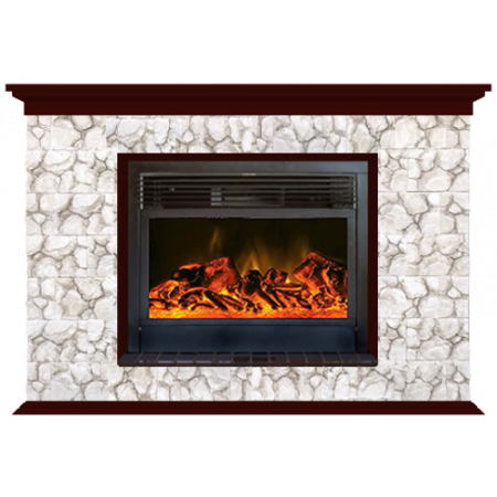 Пафос Карелия 28 (красное дерево)+Newflame