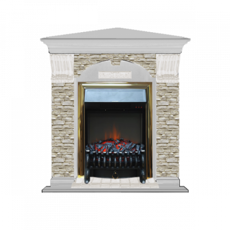 Арочный Грот однотонный угловой (беленый дуб)+Fobos Brass Арочный Грот однотонный угловой (беленый дуб)+Fobos Brass