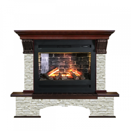 Бостон грот однотонный (красное дерево)+Rumba 3D